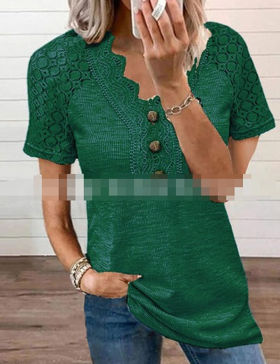 BONNIE | Stylish Short Sleeve Lace Top
