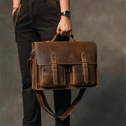 Liam | Retro Leather Crossbody Laptop Travel Messenger Handbag