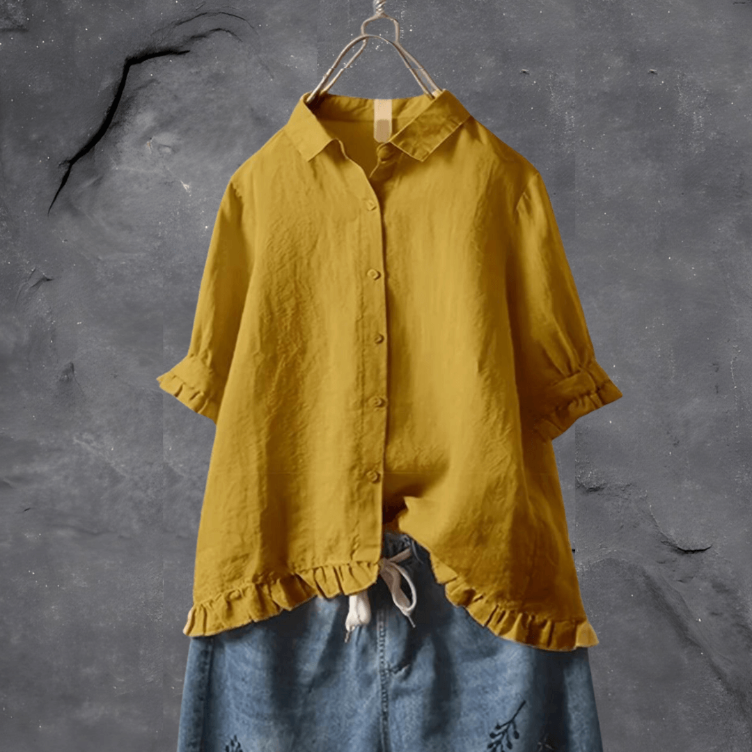 ANN | Stylish Loose-Fit Button-Down Shirt