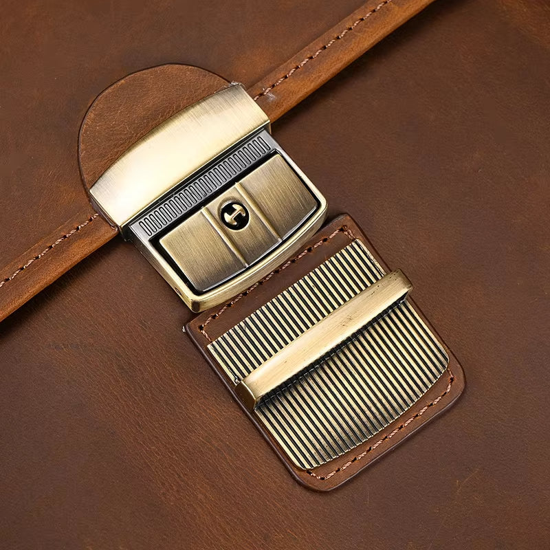 Daniel | Men's Leather Crossbody Messenger Laptop Bag Travel Bag