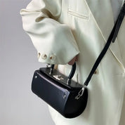 Eva | Vintage Leather Cylinder Crossbody Sling Handbag