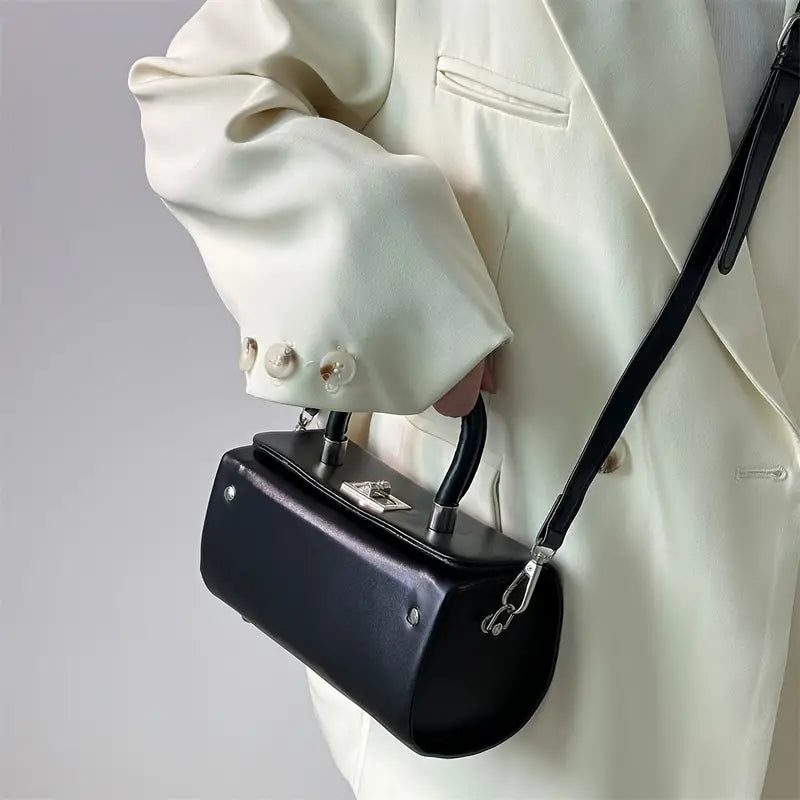 Eva | Vintage Leather Cylinder Crossbody Sling Handbag