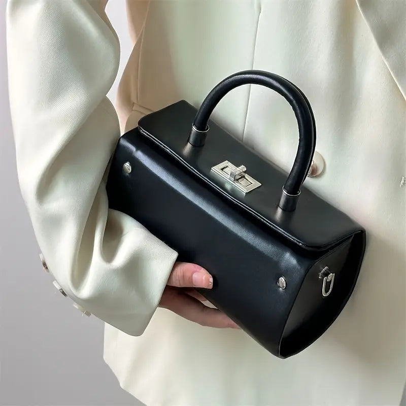 Eva | Vintage Leather Cylinder Crossbody Sling Handbag