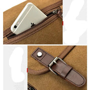 Luca | Small Canvas Crossbody Messenger Bag with Multiple Compartments