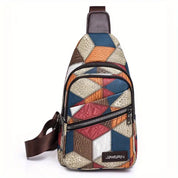 Fleur | Women's Color Block Crossbody Bag made of embossed PU Leather