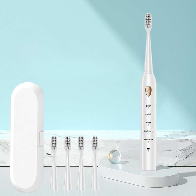 B-1 White with 4 brush heads + travel case