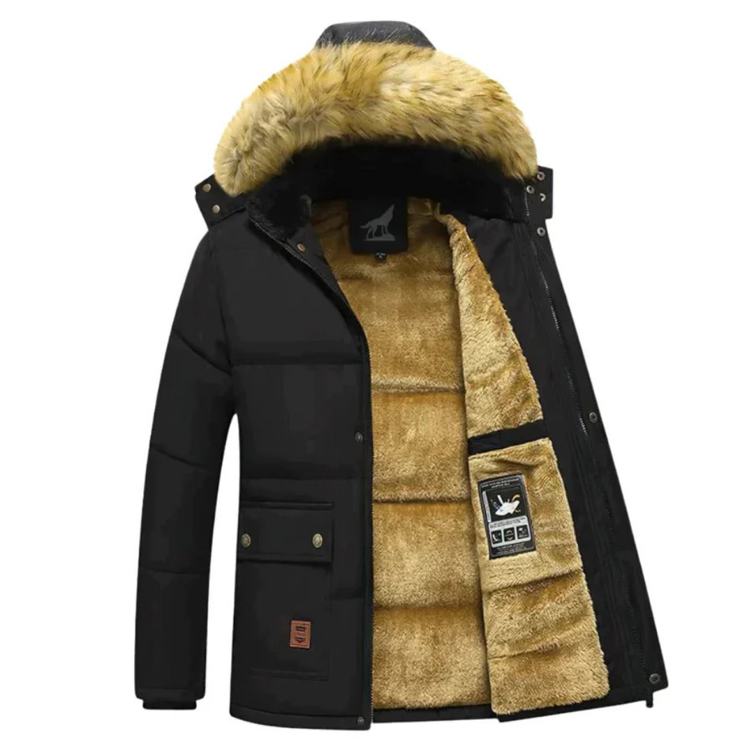 Men Winter Parka hooded jacket | zipper-2
