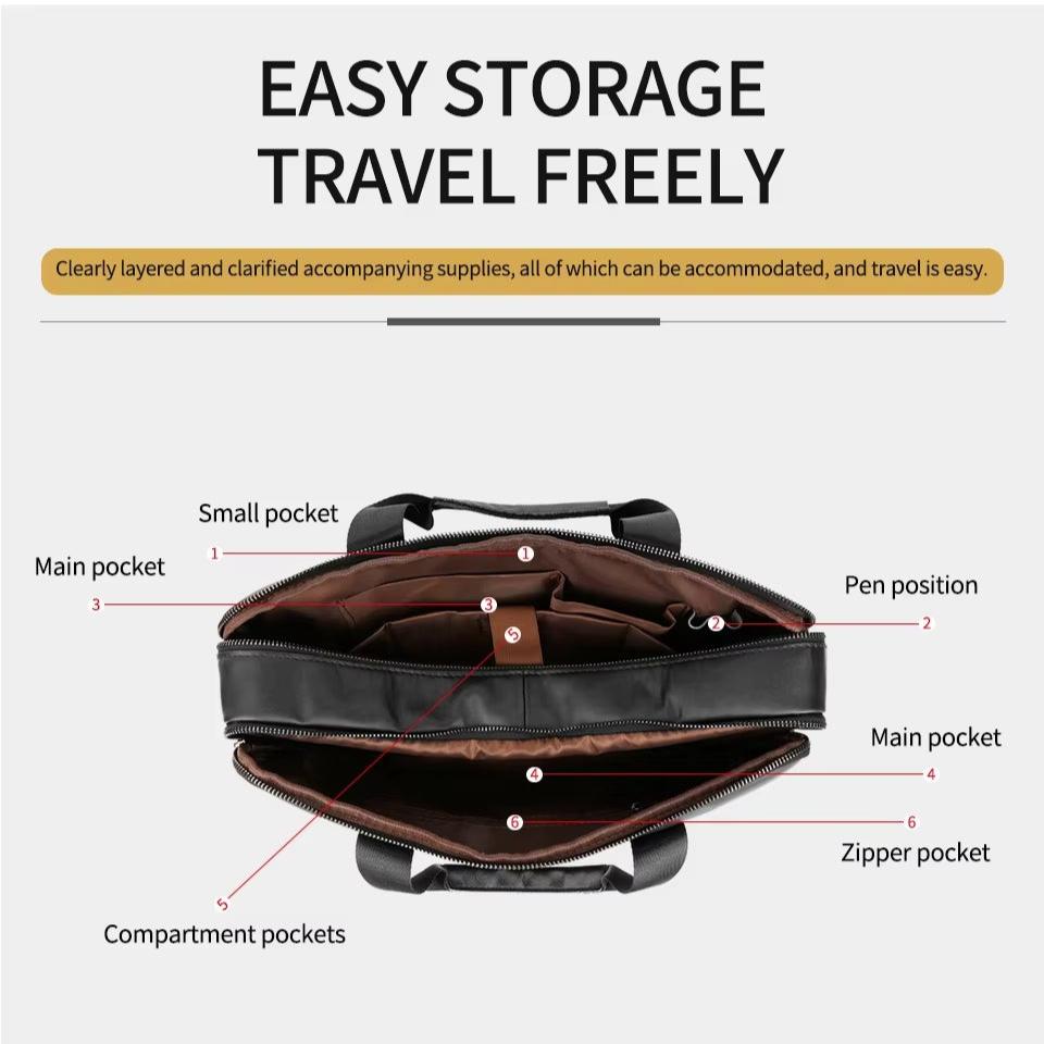 Leo | Large Capacity Crossbody Messenger Laptop Bag