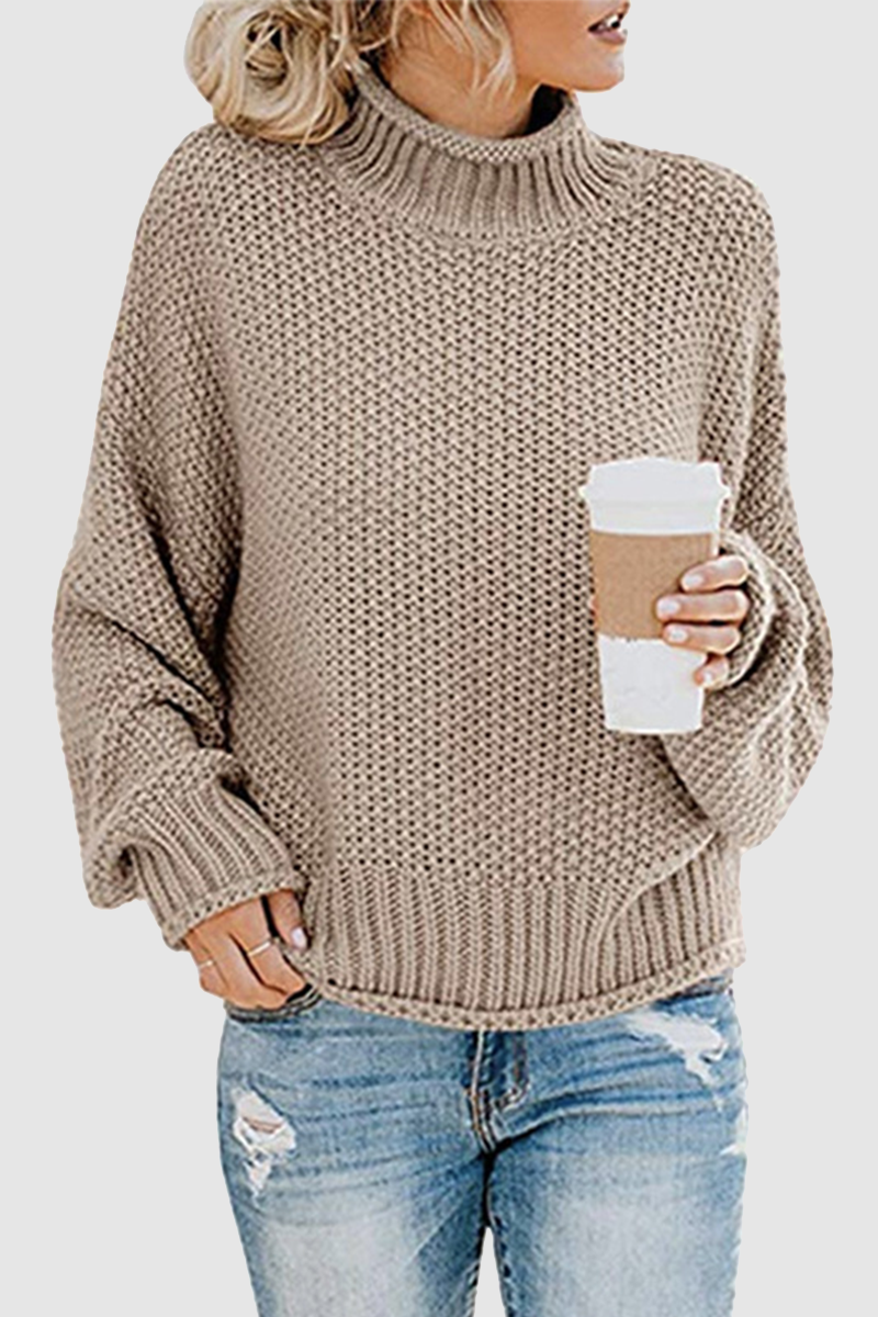 Sweater with collar and unique patchwork for women-2