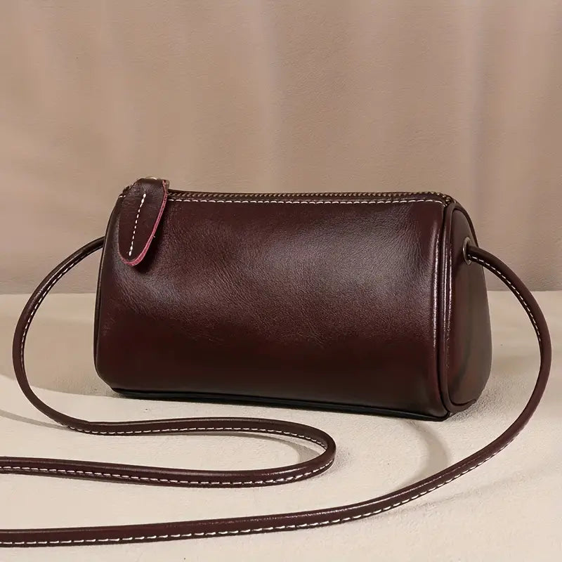 Eva | Small Vintage-Style Leather Shoulder Bag