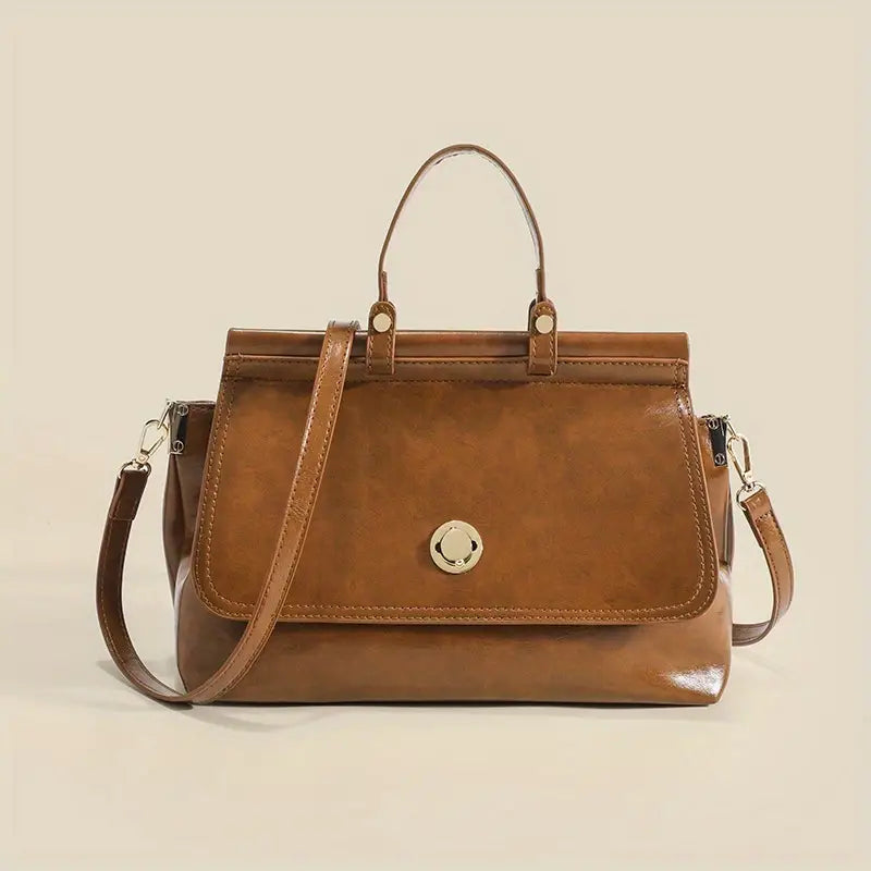 Fleur | Women's Chic Vintage Faux Leather Shoulder Bag