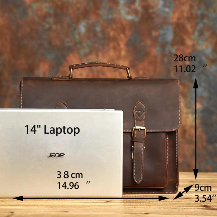 Liam | Retro Leather Crossbody Laptop Travel Messenger Handbag