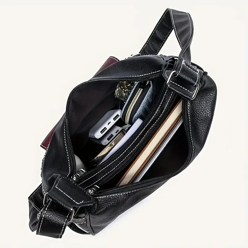 Leila | Vintage PU Leather Women's Crossbody Handbag