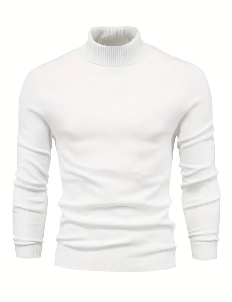 Men’s Turtleneck Sweater - Slim Fit - Soft Knit - Long Sleeve Smart Casual Wear-6