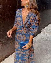 ALEXA | Twist Elegance Midi Dress