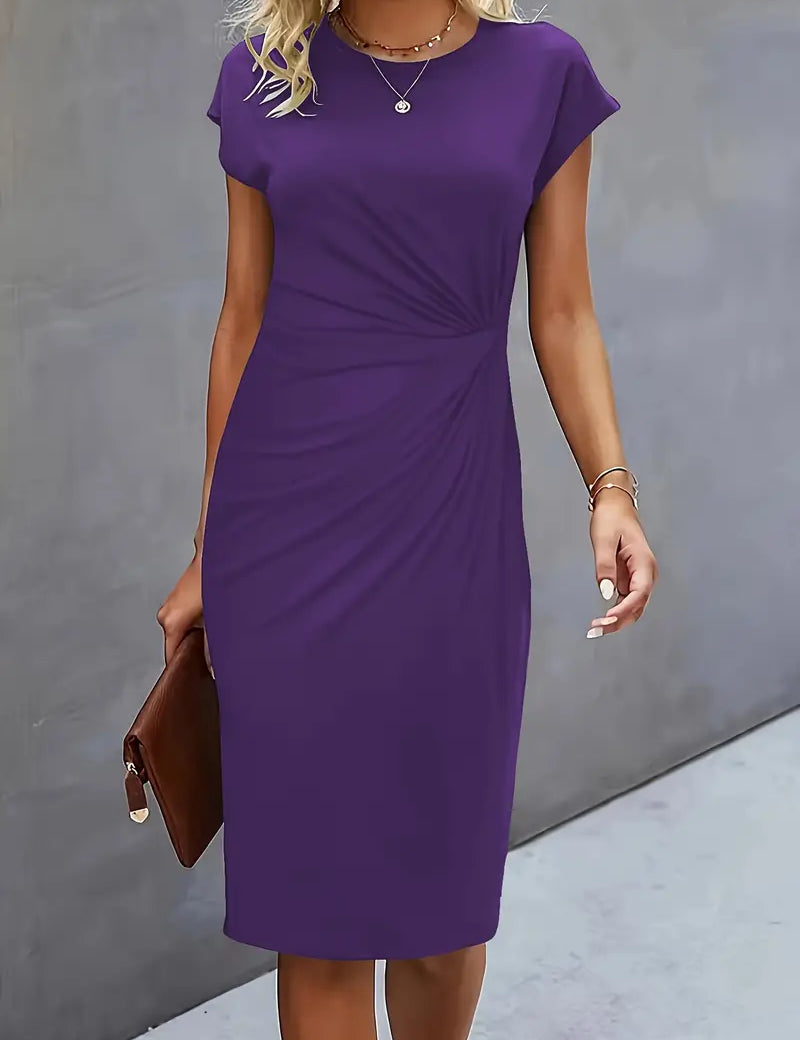 Grace | Midi Dress with Front Knot Design