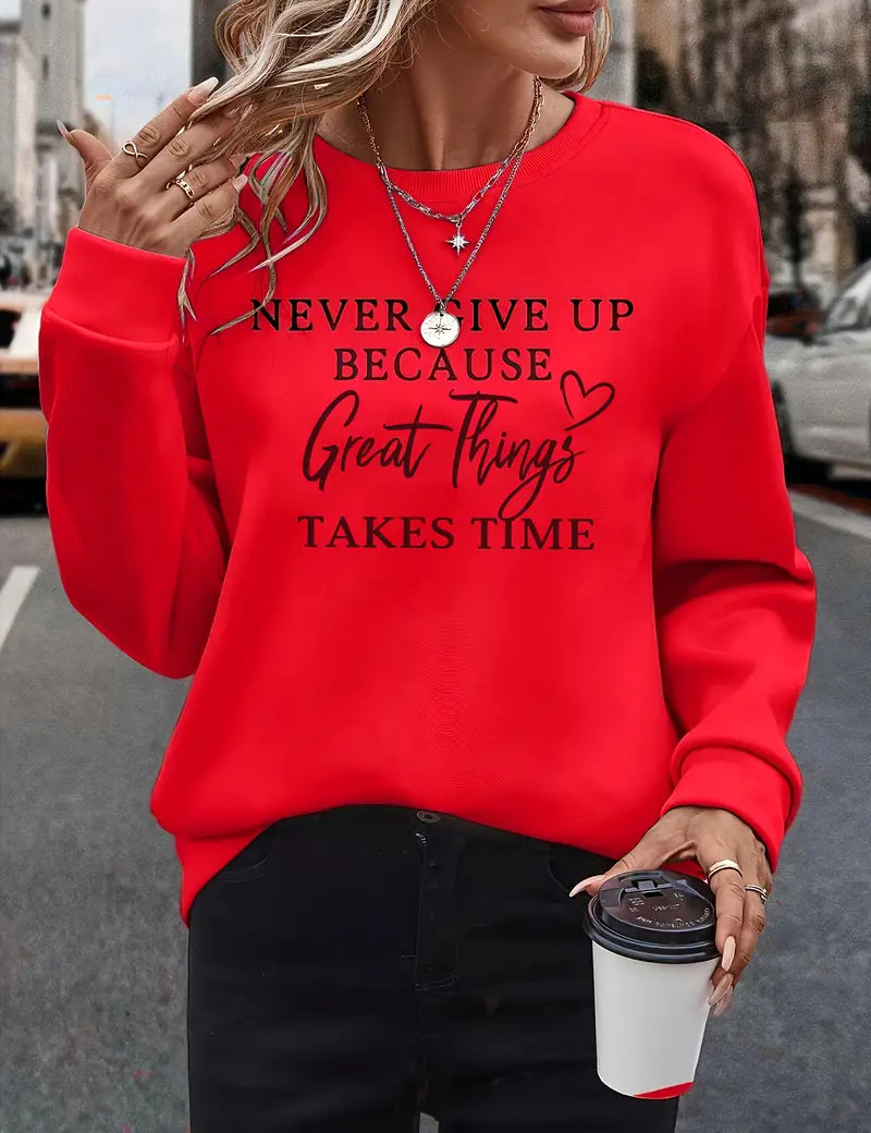 STELLA | Sweatshirt with Eye-Catching Letter Print