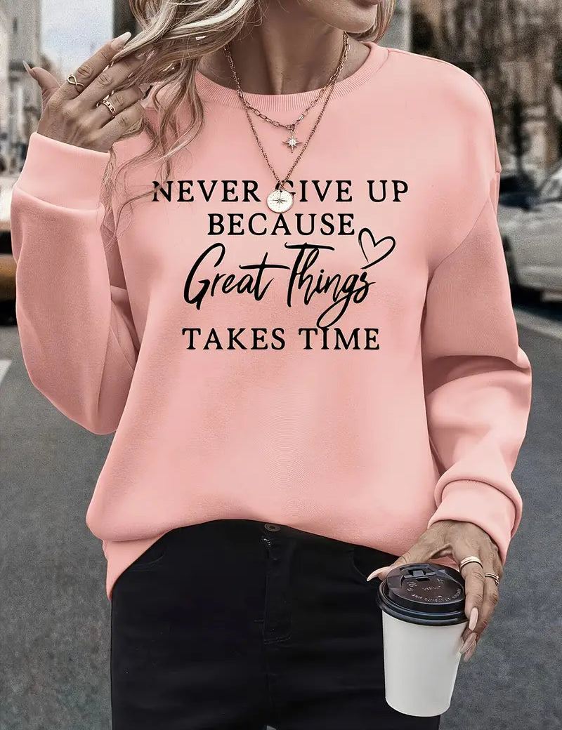 STELLA | Sweatshirt with Eye-Catching Letter Print