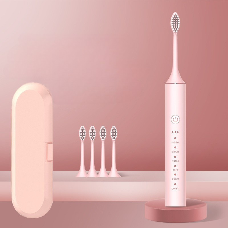 X5 pink with 4 brush heads [upgraded version] + travel box + stand