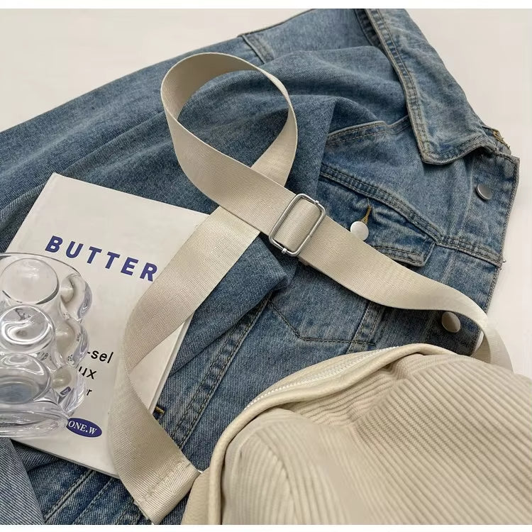 Eva | Simple Corduroy Shoulder Bag