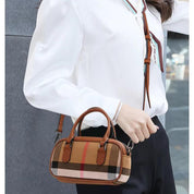 Iris | Vintage Plaid Canvas Shoulder Bag