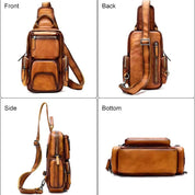 Liam | Vintage Cowhide Leather Shoulder Bag Travel Bag