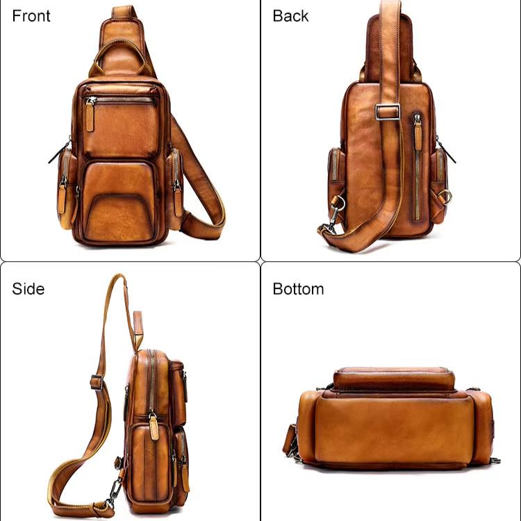 Liam | Vintage Cowhide Leather Shoulder Bag Travel Bag