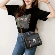 Lotte | Retro Leather Handbag with Buckle for Women