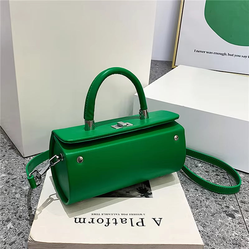 Eva | Vintage Leather Cylinder Crossbody Sling Handbag
