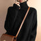 Sweater with turtleneck in modern geometric design for women-4