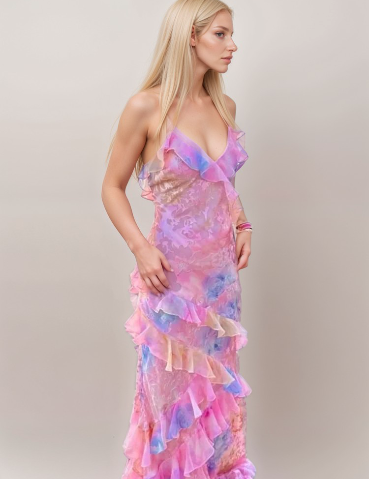 Colleen | Ethereal Ruffle Maxi Dress