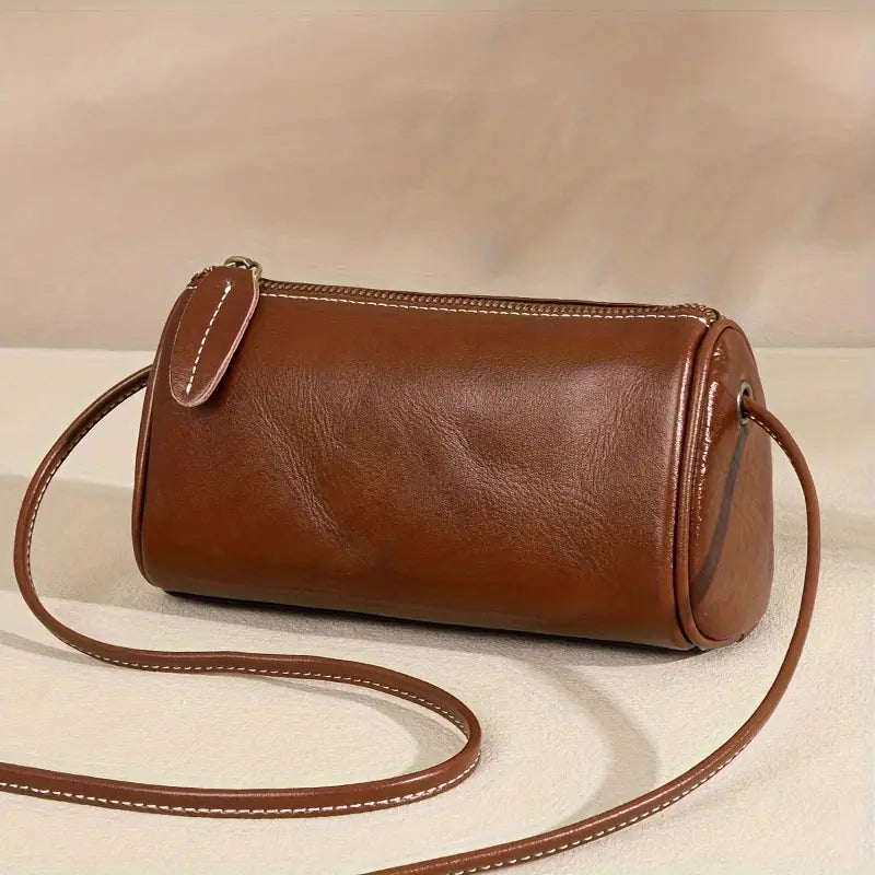 Eva | Small Vintage-Style Leather Shoulder Bag