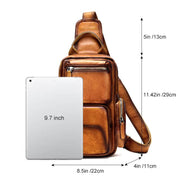 Liam | Vintage Cowhide Leather Shoulder Bag Travel Bag