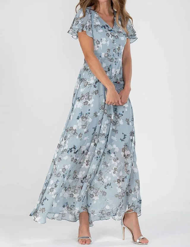 Lilia | Elegant Floral Midi Dress