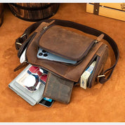 Kai | Men's Vintage Leather Crossbody Sling Travel Bag