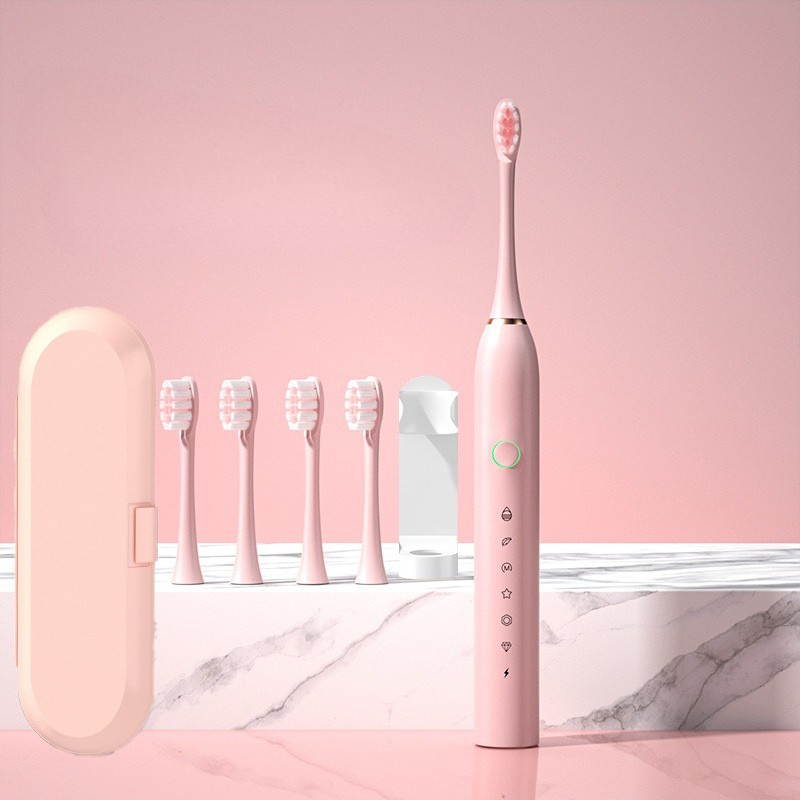 X2 pink with 4 brush heads [new model] + travel box + stand