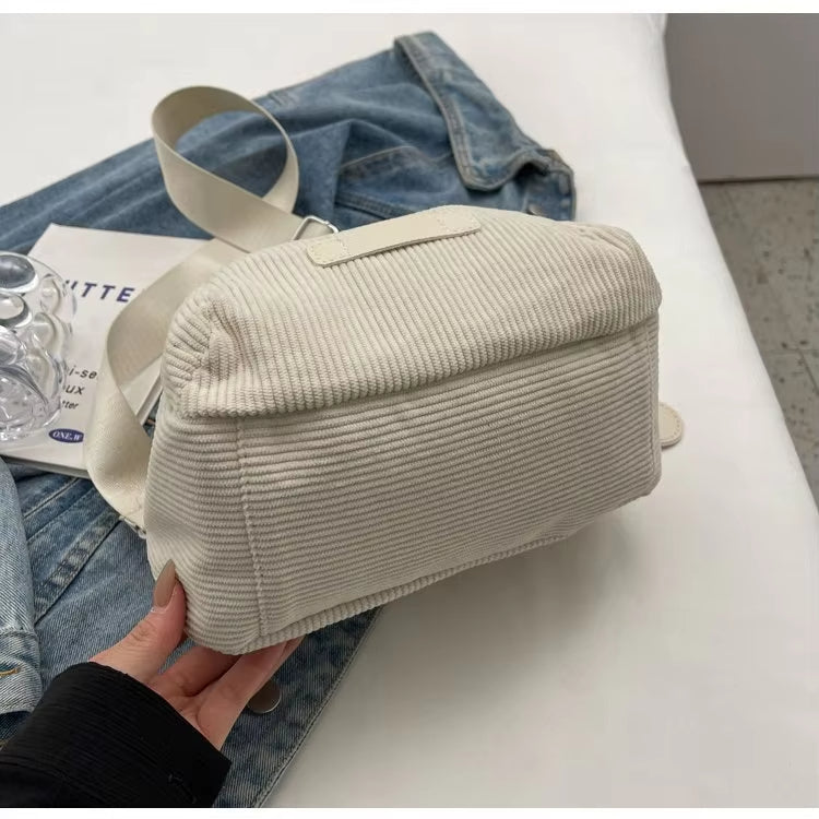 Eva | Simple Corduroy Shoulder Bag