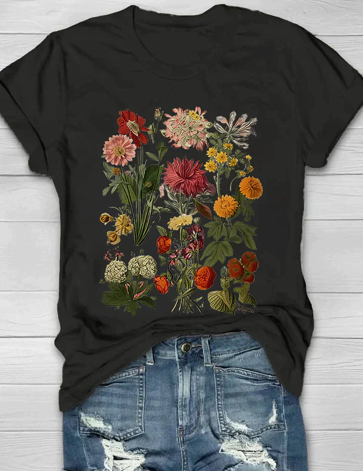 LUELLA | Retro Floral Print T-Shirt