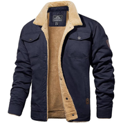 Men's warm winter thick jacket | Down button-3