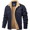 Men's warm winter thick jacket | Down button-3