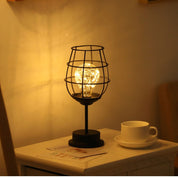 GlowPulse | Industrial-Inspired Rustic Table Lamp
