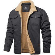 Men's warm winter thick jacket | Down button-5