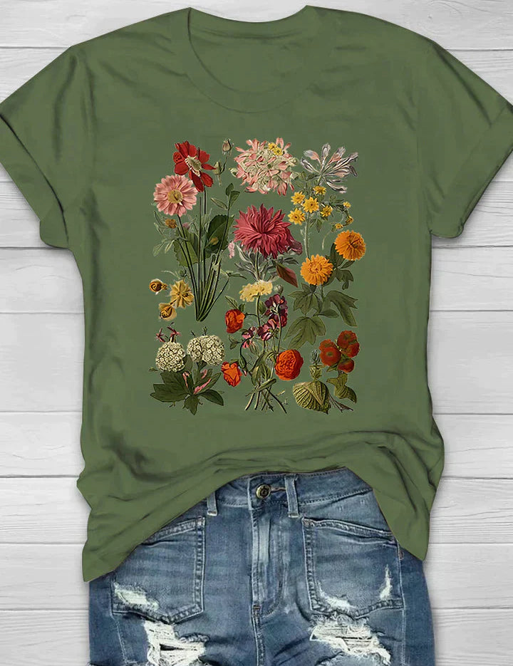 LUELLA | Retro Floral Print T-Shirt