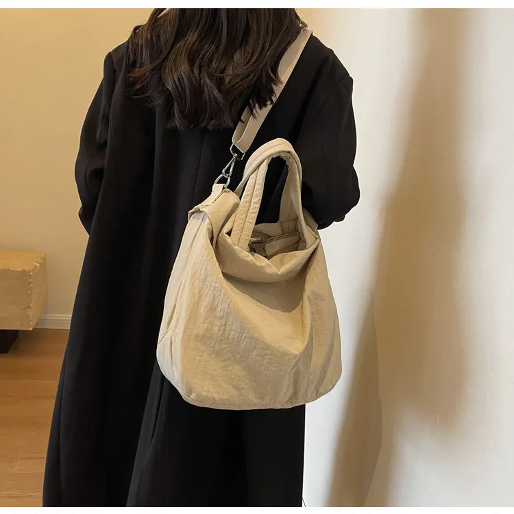 Luna | Large Capacity Multi-Pocket Nylon Shoulder Bag