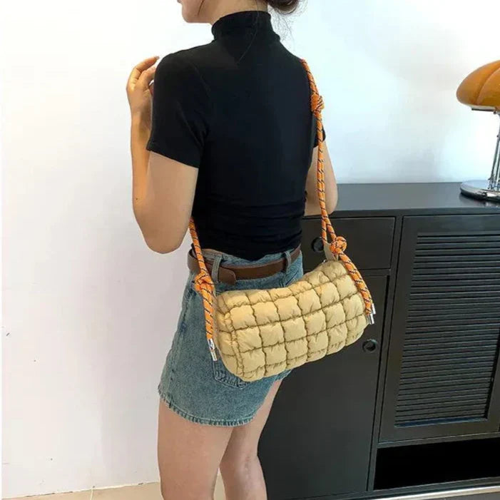 Eva | Quilted Waterproof Nylon Crossbody Travel Shoulder Bag