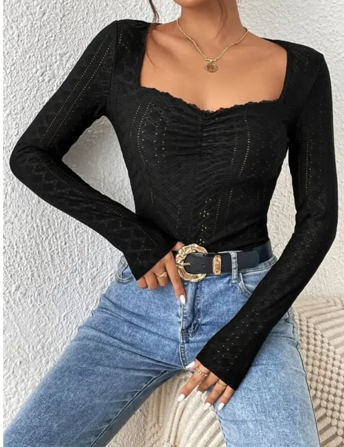 JACKY | Embroidered Long Sleeve Shirt