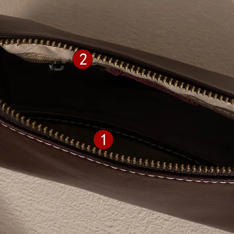 Eva | Small Vintage-Style Leather Shoulder Bag