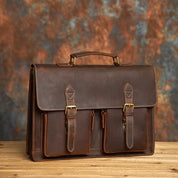 Liam | Retro Leather Crossbody Laptop Travel Messenger Handbag