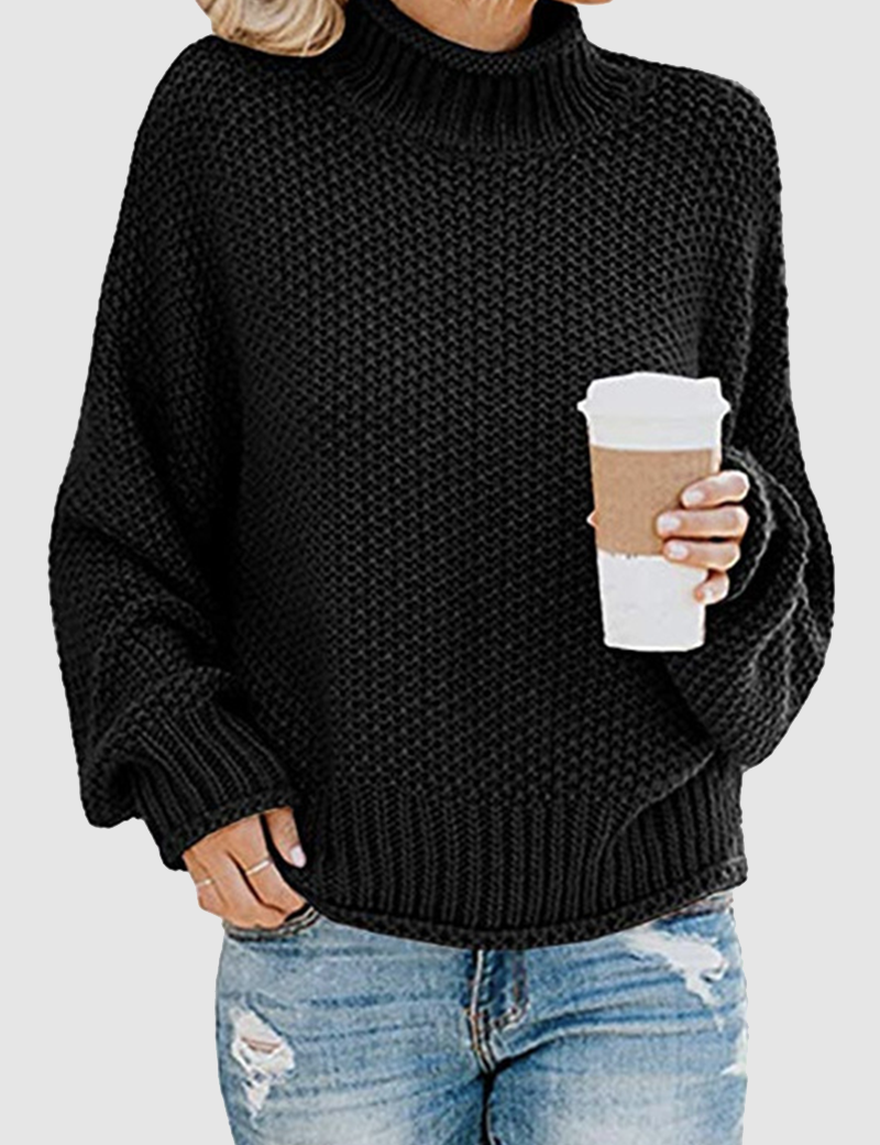 Sweater with collar and unique patchwork for women-5