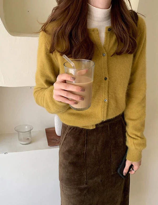 Part jacket with a circular neckline and two -tone layer cut-4